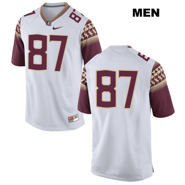 Men's NCAA Nike Florida State Seminoles #87 Camren Mcdonald College No Name White Stitched Authentic Football Jersey AJF7269ML